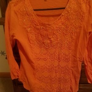 Reba 3/4 sleeve sparkly blouse